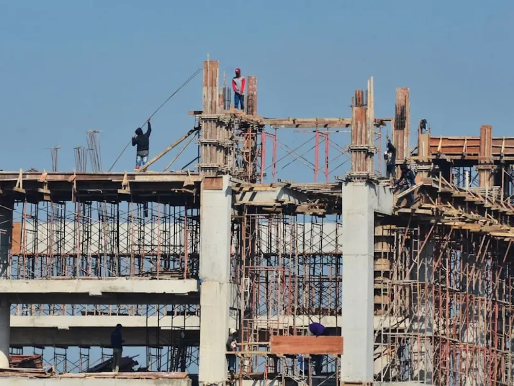 Chantier de gros œuvre en structure béton