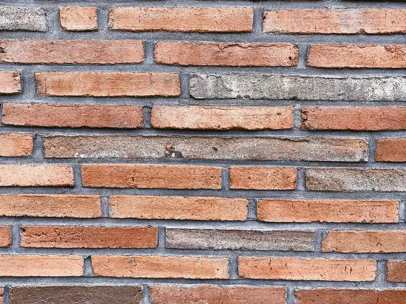 Mur de briques rouges, gros plan